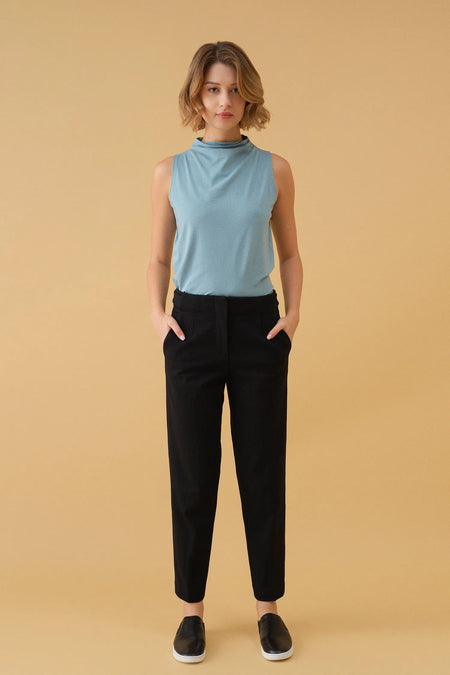 High-waist Barrel Trouser - Black