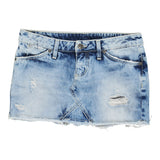 Vintage Up Jeans Denim Skirt - 30W UK 10 Blue Cotton