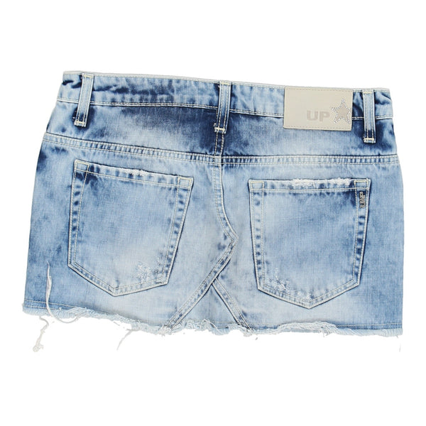 Vintage Up Jeans Denim Skirt - 30W UK 10 Blue Cotton