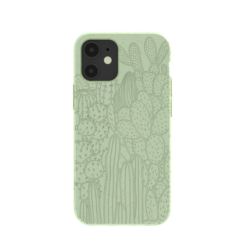 Sage Green Cacti iPhone 12 Mini Case
