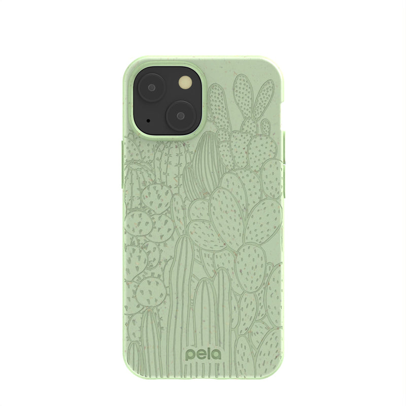 Sage Green Cacti iPhone 13 Mini Case