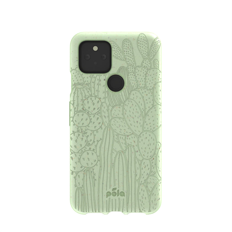 Sage Green Cacti Google Pixel 5 Case