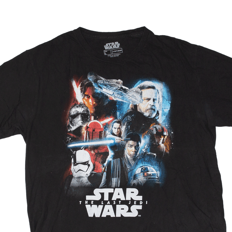 STAR WARS Fifthsun The Last Jedi T-Shirt Black Short Sleeve Mens L