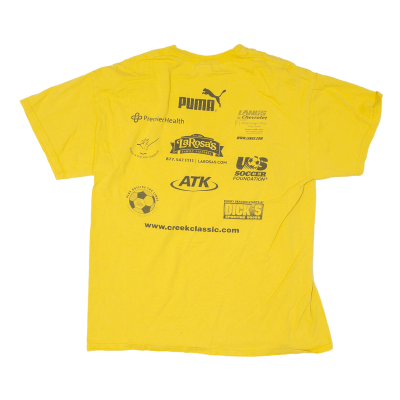 GILDAN Ultra Cotton Creek Classic 2014 Beavercreek Ohio USA T-Shirt Yellow Short Sleeve Mens L