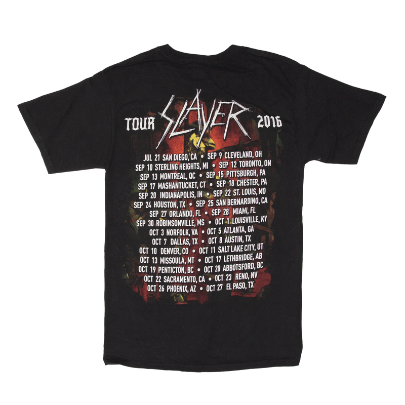 HANES Slayer Reign In Blood 2016 Band T-Shirt Black Short Sleeve Mens S