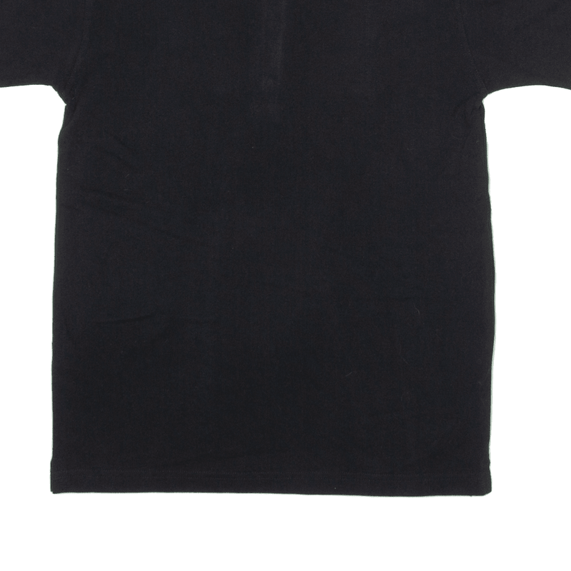 0S-TRACHTEN Mens Polo Shirt Black Short Sleeve S