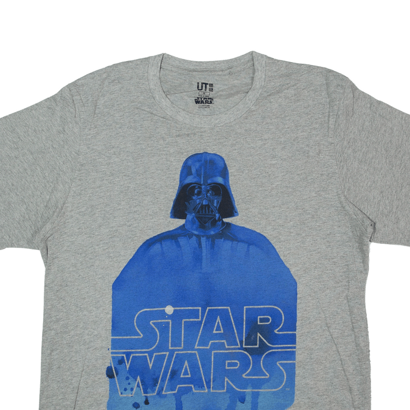 STAR WARS Darth Vader T-Shirt Grey Short Sleeve Mens M