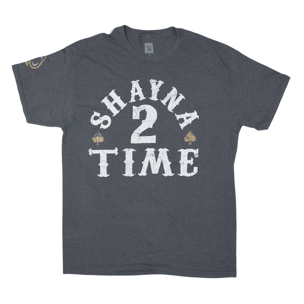 WWE Shayna Baszler 2 Time T-Shirt Grey Short Sleeve Mens L
