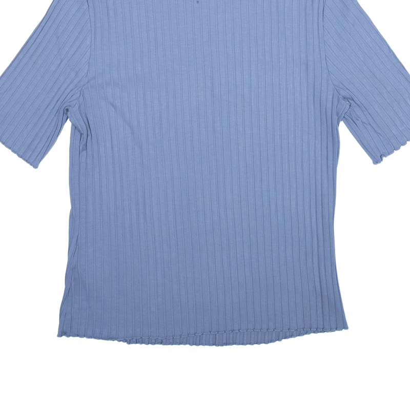 & OTHER STORIES Paris Atelier Top Blue Short Sleeve Womens L