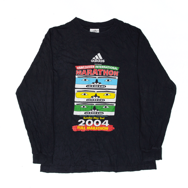 ADIDAS Vancouver International Marathon 2004 T-Shirt Black Long