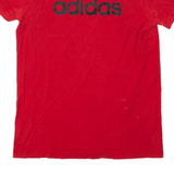 ADIDAS T-Shirt Red Short Sleeve Mens S