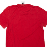 ADIDAS T-Shirt Red Short Sleeve Mens S