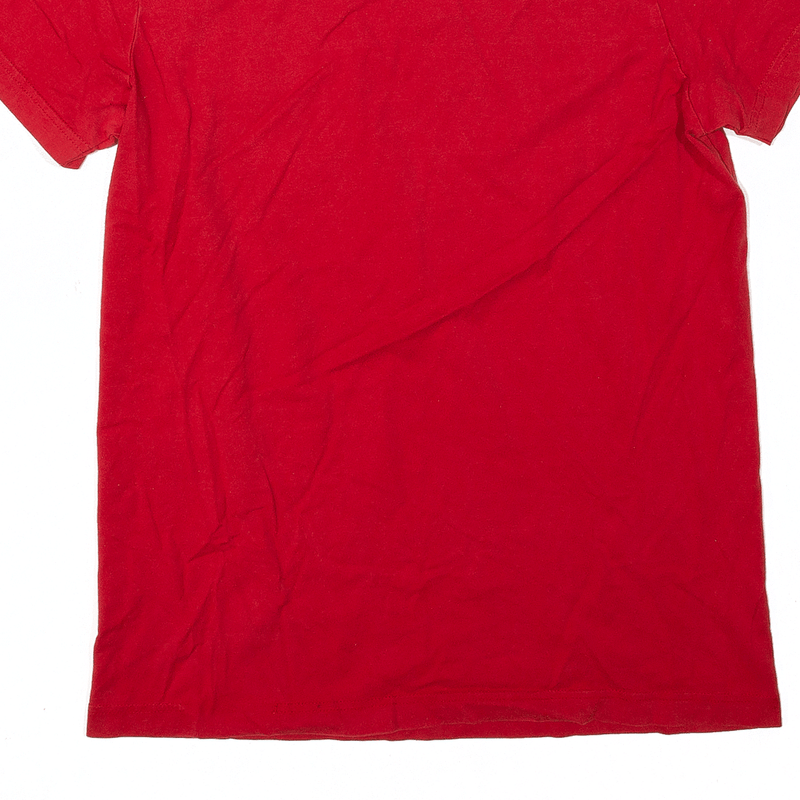 ADIDAS T-Shirt Red Short Sleeve Mens S