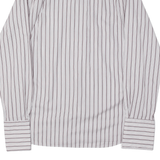 HUGO BOSS Mens Formal Shirt White Striped Long Sleeve M
