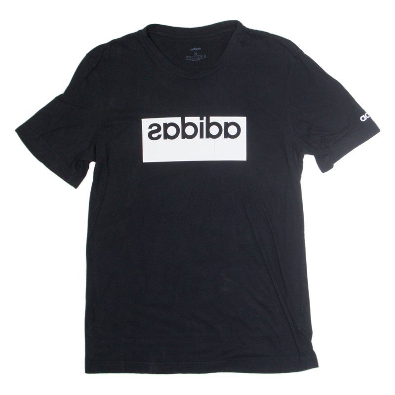 ADIDAS T-Shirt Black Short Sleeve Mens S