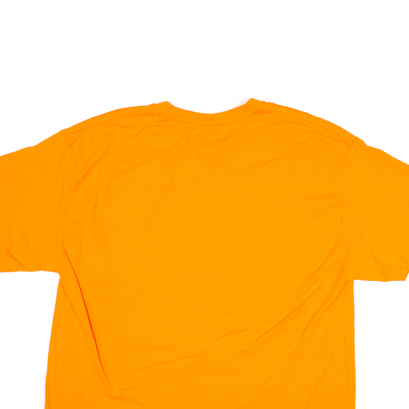 GILDAN Neon T-Shirt Orange Short Sleeve Mens L