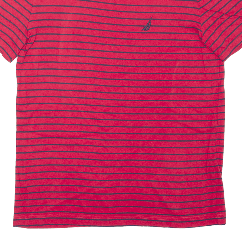 NAUTICA Striped T-Shirt Red Short Sleeve Mens S