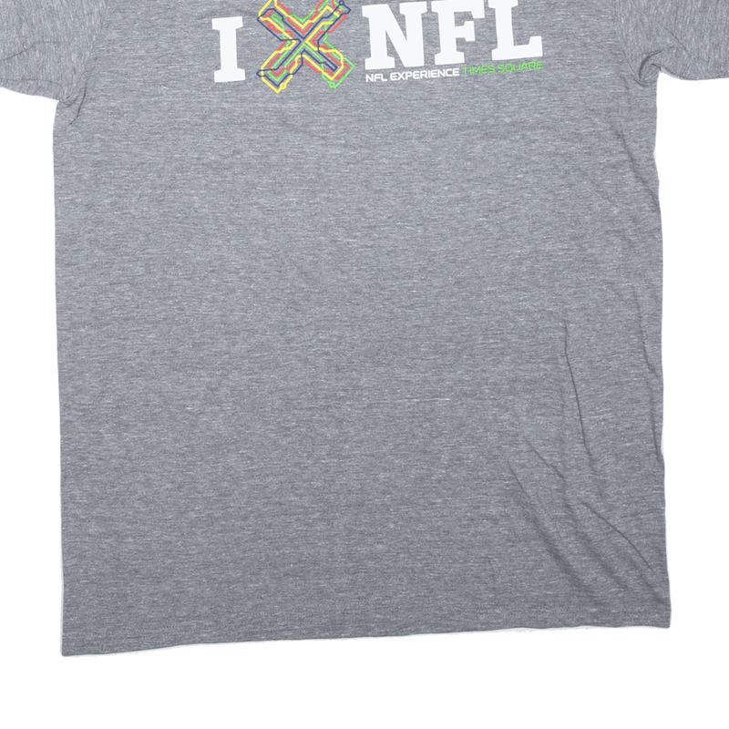 FANATICS NFL Times Square USA T-Shirt Grey Short Sleeve Mens L