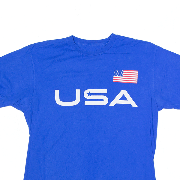 SAMSUNG USA T-Shirt Blue Short Sleeve Mens L