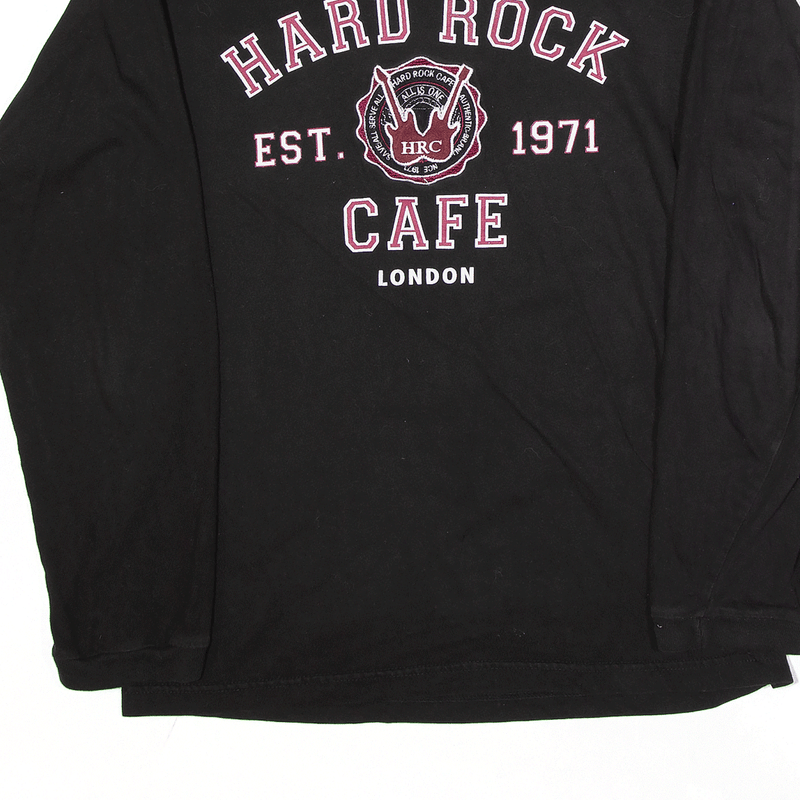 HARD ROCK CAFE T-Shirt Black USA Long Sleeve Mens S