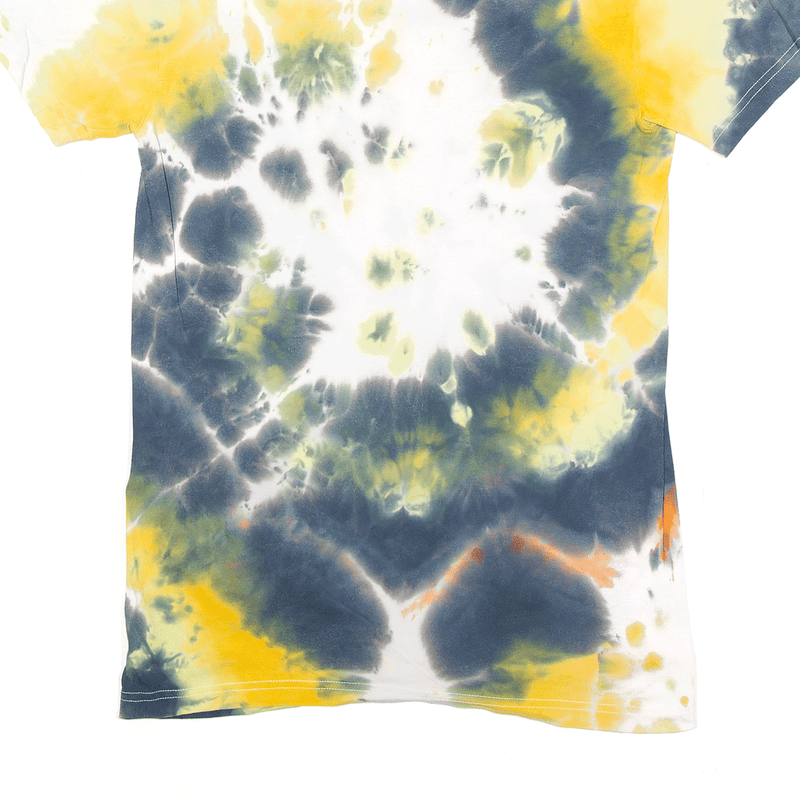 DIP T-Shirt Yellow V-Neck Short Sleeve Tie Dye Mens S