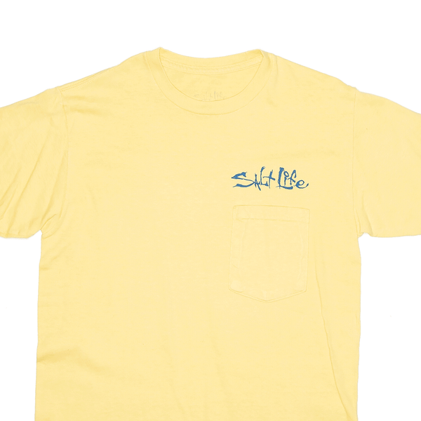 SALUT LIFE Fish Yellow Short Sleeve T-Shirt Mens S