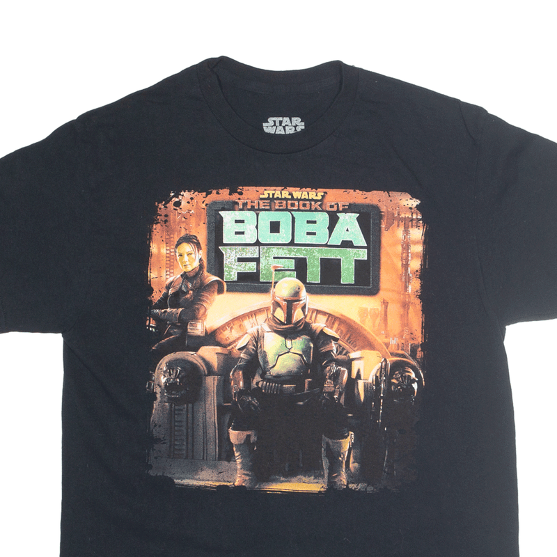 STAR WARS The Book of Boba Fett USA T-Shirt Black Short Sleeve Mens M