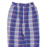 PRINGLE Check Trousers Purple Loose Tapered Womens W28 L27