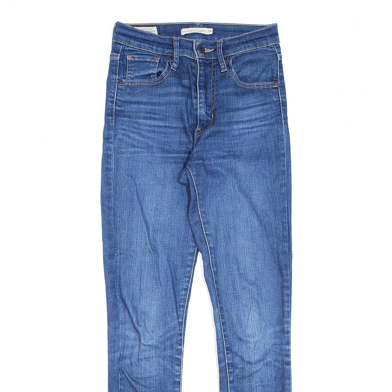 LEVI'S Mile High BIG E Blue Denim Slim Skinny Jeans Womens W24 L28