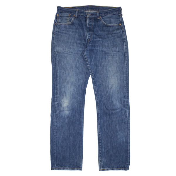 LEVI'S 501 Jeans Blue Denim Regular Straight Mens W34 L34