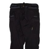 CLAW BEAR Cargo Double-knee Workwear Trousers Black Relaxed Straight Mens W36 L30