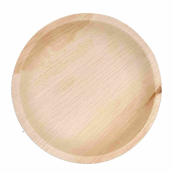 Dtocs Palm Leaf Plates 6 Inch Round (Pack 50) | Bamboo Plate Like Compostable Disposable Wedding Plates For Serving Fruits, Cake, Dessert