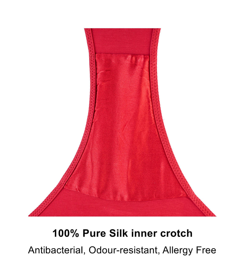 Passion Red - Silk & Organic Cotton Brief