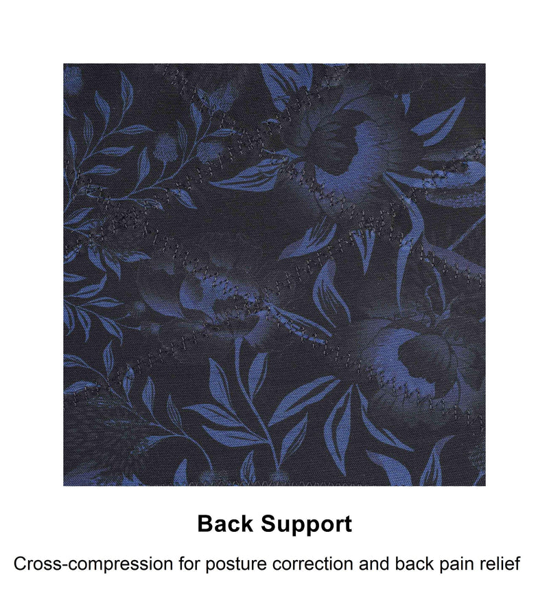 Midnight Garden Back Support Front Closure Silk & Organic Cotton Bra