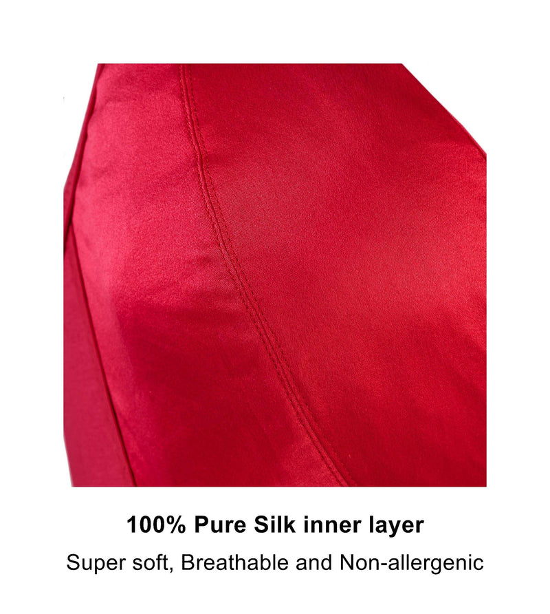 Passion Red - Lace Organic Cotton & Silk Bralette