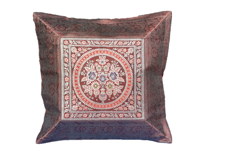 Brocade Silk decorative throw pillow case