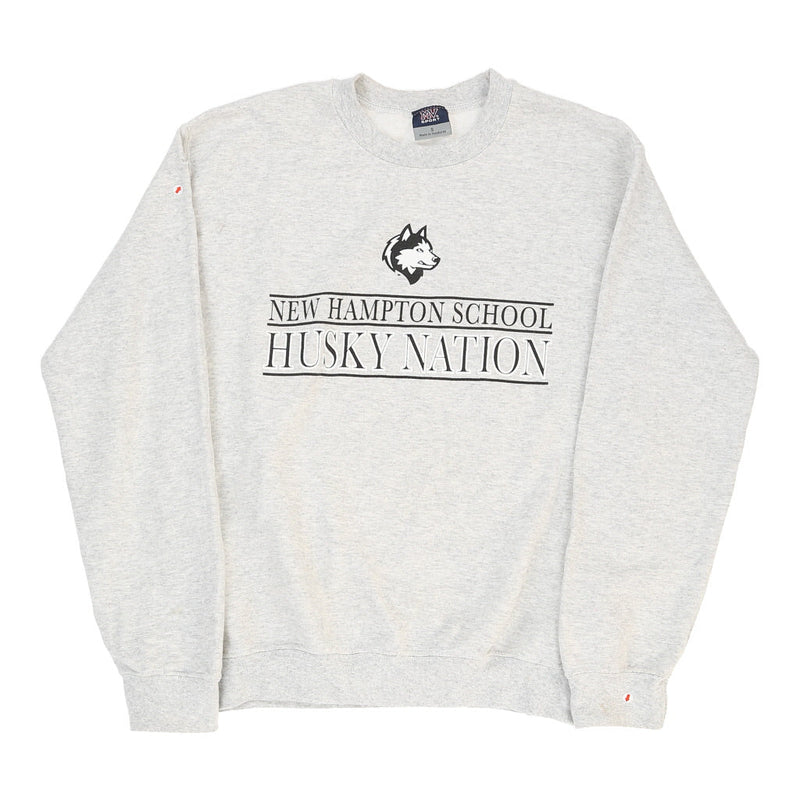 Vintage New Hampton School Mv Sport Sweatshirt - Small Grey Cotton - Thrifted.com