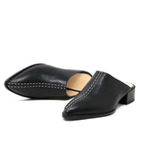 CASS black vegan nappa flats