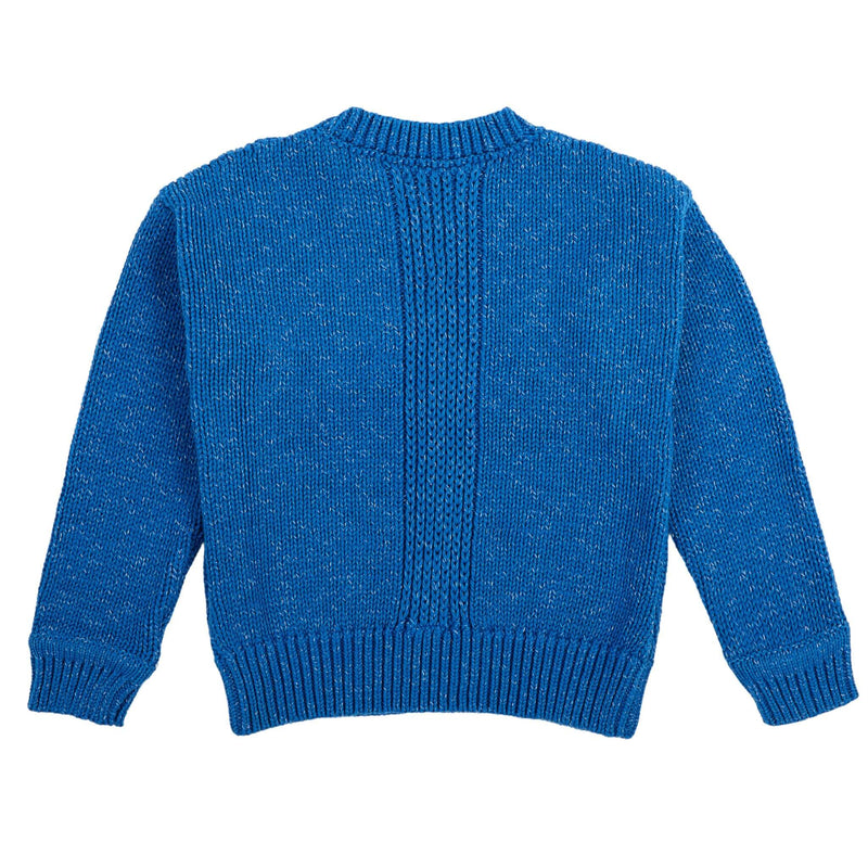 Marled Blue Cotton Sweater