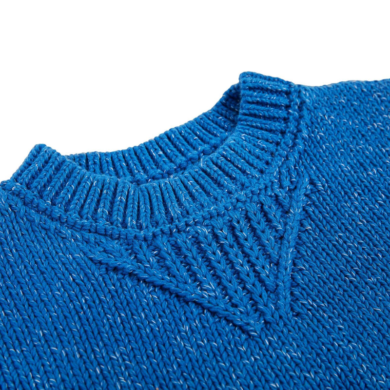 Marled Blue Cotton Sweater