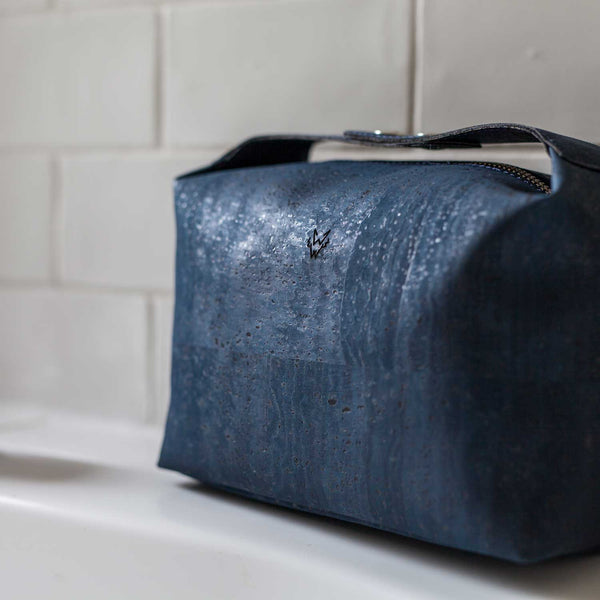 Cork Wash Bag in Blue