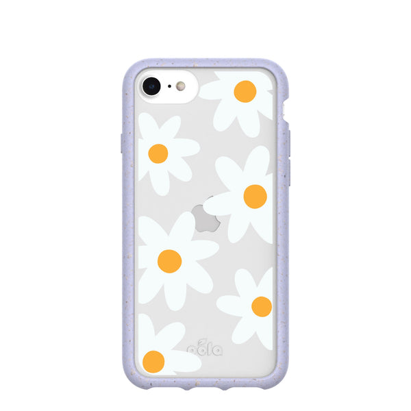 Clear Daisy iPhone 6/6s/7/8/SE Case With Lavender Ridge