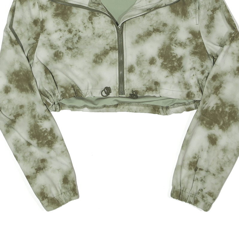 ZARA Tie Dye Cropped Jacket Green Track Womens S