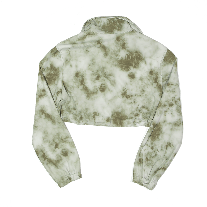 ZARA Tie Dye Cropped Jacket Green Track Womens S