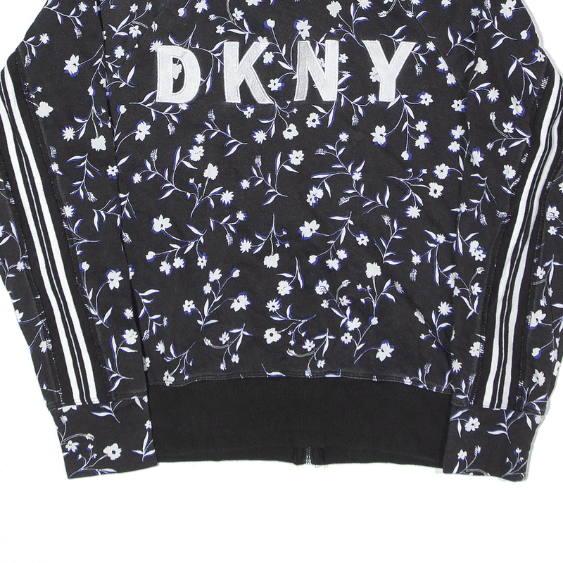 DKNY Jacket Black Floral Track Womens S