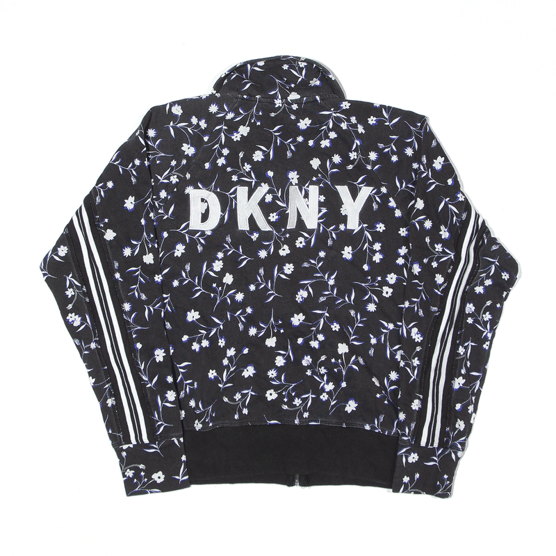 DKNY Jacket Black Floral Track Womens S