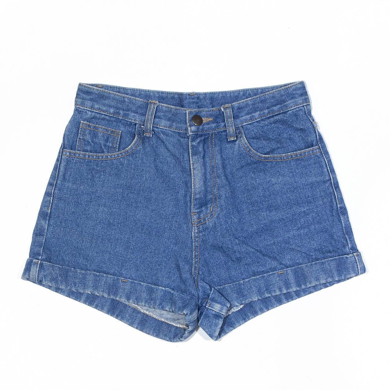 URBAN BY URBAN RENEWAL Turn Up Shorts Blue Regular Denim Womens M W29 –  Cerqular