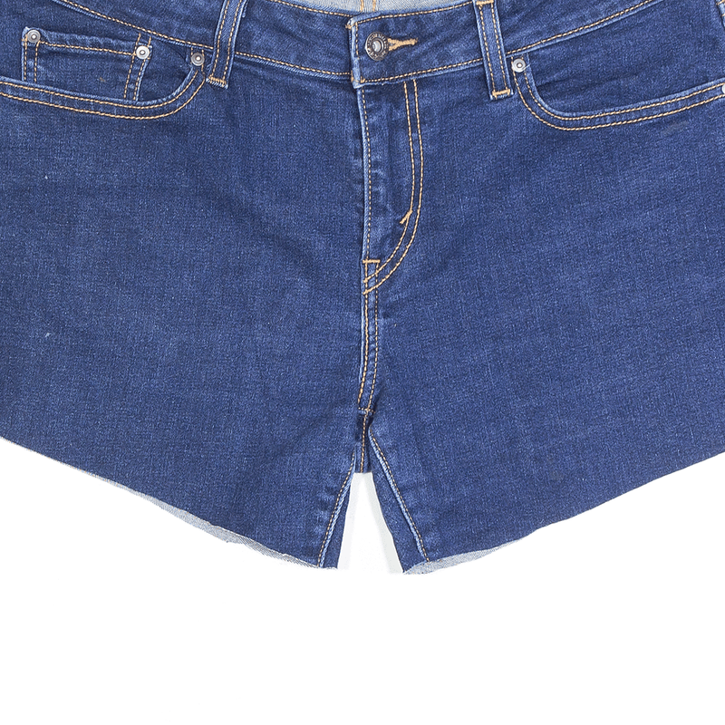 LEVI'S 535 Denim Blue Regular Cut-Off Shorts Womens M W32