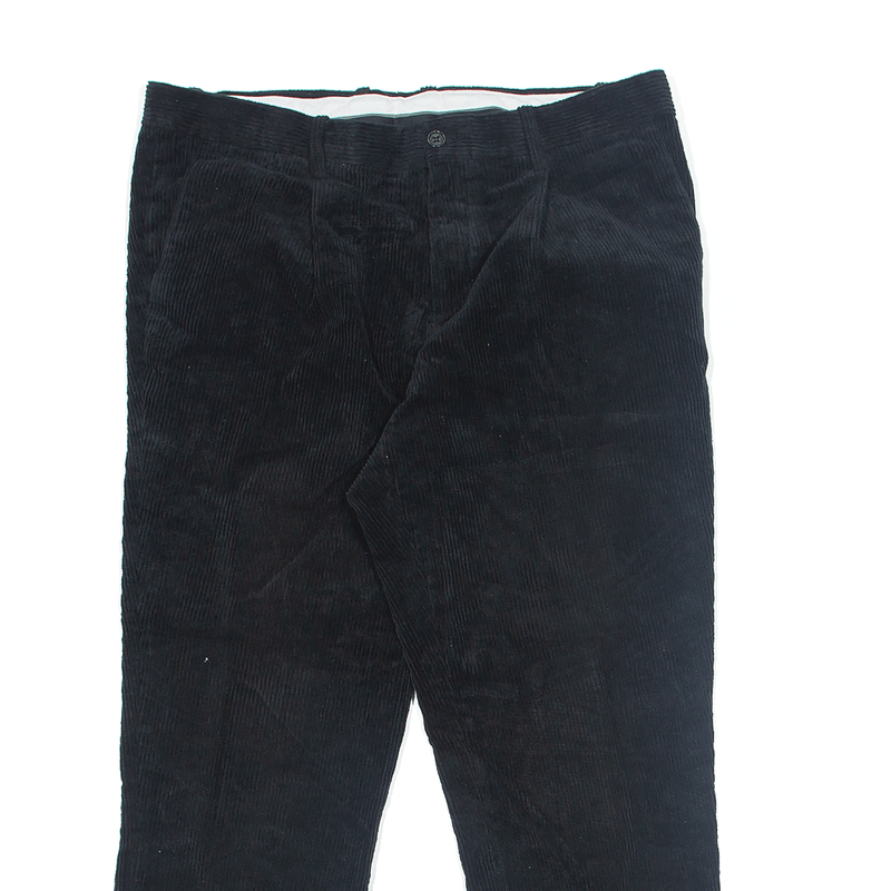 323 TAG Corduroy Trousers Black Regular Straight Womens W33 L25