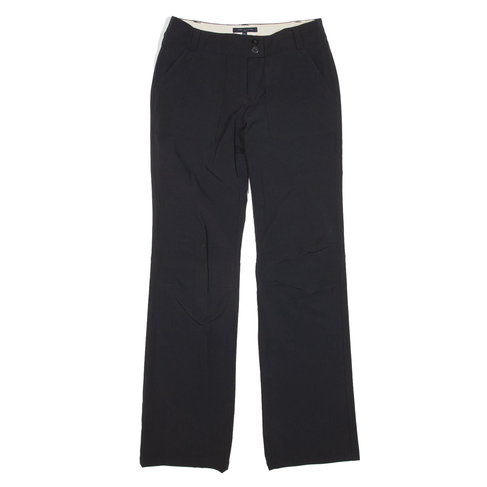 TOMMY HILFIGER Golf Trousers Black Regular Straight Nylon Womens